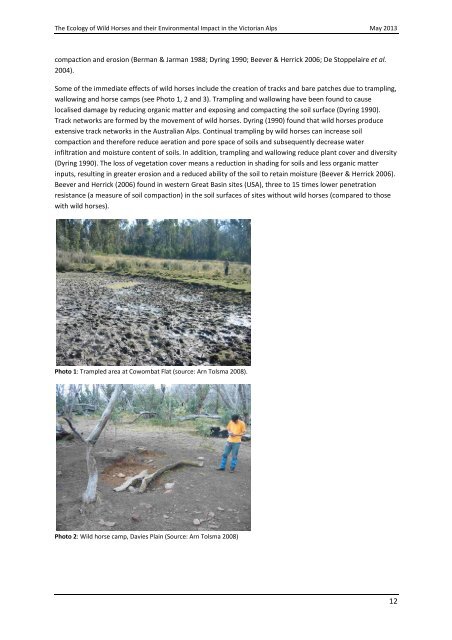 The Ecology of Wild Horses and their Environmental ... - Parks Victoria