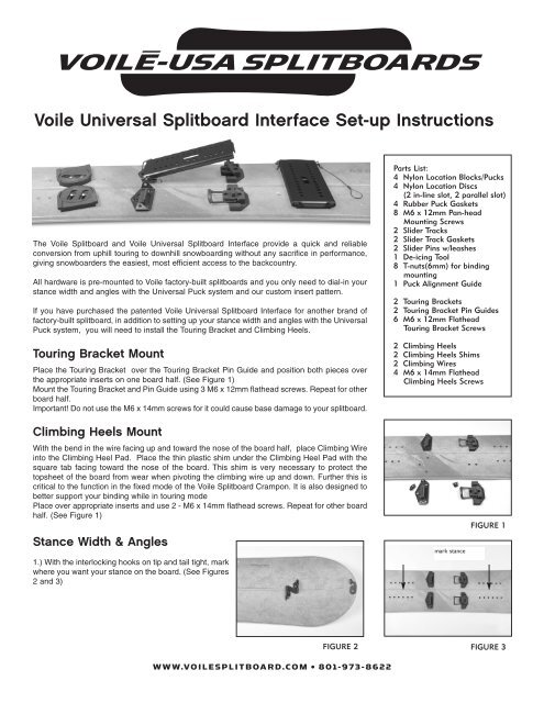 Voile Universal Splitboard Interface Set-up Instructions