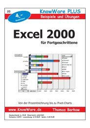 Excel 2000 für Fortgeschrittene - HomePages für Einsteiger ...