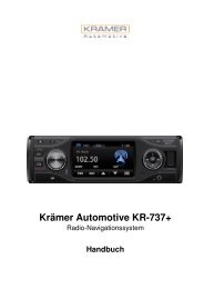 KR-737+ Handbuch GER - Krämer Automotive Systems GmbH