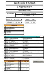 Sportfeunde Birkelbach E-Jugendturnier A - SF Birkelbach