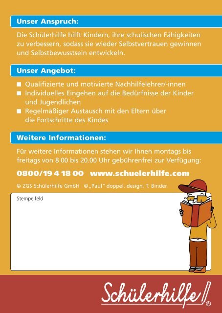 Mathe lernen mit Paul - Doppel.Design