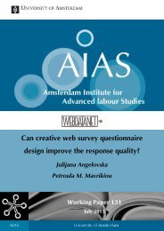 Can creative web survey questionnaire design improve the ... - AIAS