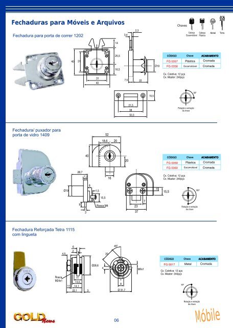 Fechaduras para Móveis e Arquivos - Gold News Mobile