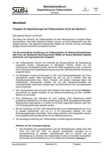 Merkblatt - Stadtwerke Backnang GmbH