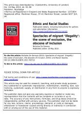 Spectacles of migrant 'illegality' - Nicholas De Genova