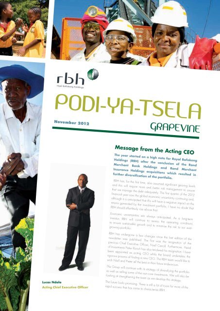 Podi-ya-tsela (Grapevine) - Royal Bafokeng Holdings