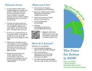 Tri-fold brochure (8.5×11) – Color - Great March for Climate Action