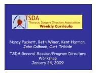 Methods of Using the TSDA Weekly Curriculum in Your Residency ...