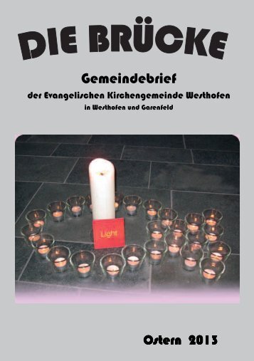 Ausgabe Ostern 2013 - Evangelische Kirchengemeinde Westhofen