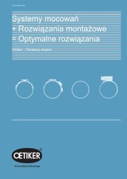 Systemy mocowań + Rozwiązania montażowe ... - Oetiker