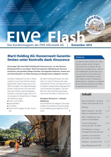 FIVE Flash Dezember 2013 - FIVE Informatik AG