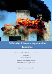 Fallstudie: Krisenmanagement im Tourismus