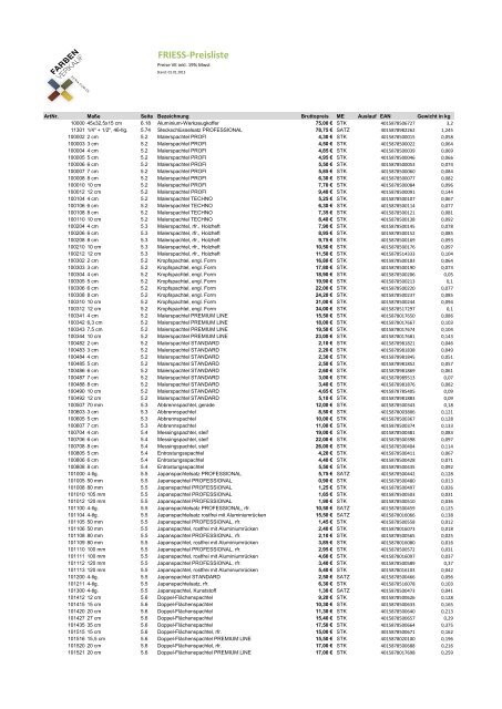 FRIESSBruttopreisliste 2013 2,03 MB