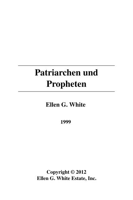 Patriarchen und Propheten (1999) - Amazing Recordings