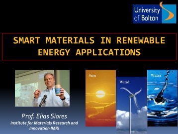 smart materials in renewable energy applications - CUEN