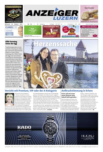 Anzeiger Luzern, Ausgabe 41, 16. Oktober 2013