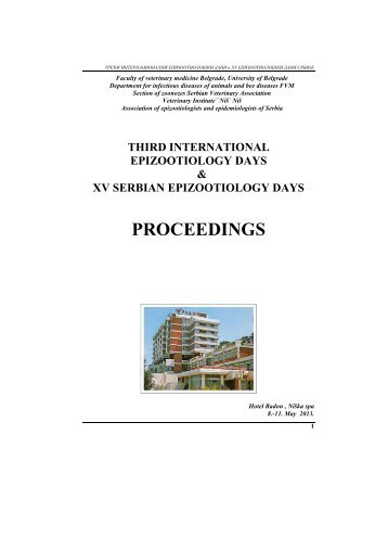 Zbornik sa održanih epizootioloških dana 2013. - pdf 4,11 MB.