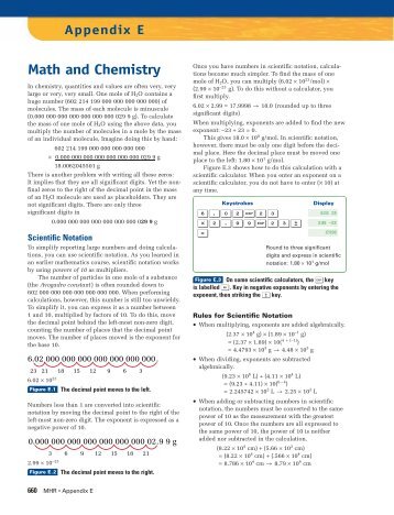 Math and Chemistry - McGraw-Hill Ryerson