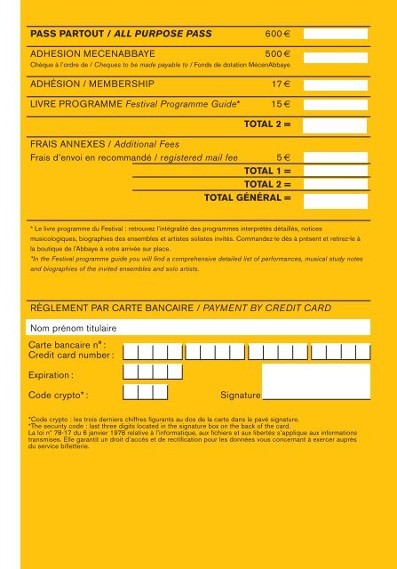 Télécharger le programme [PDF] - Abbaye aux Dames