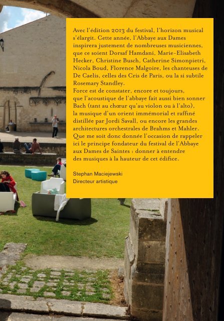 Télécharger le programme [PDF] - Abbaye aux Dames