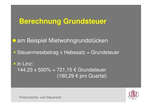 Berechnung Grundsteuer