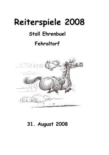 Startliste Reiterspiele 2008