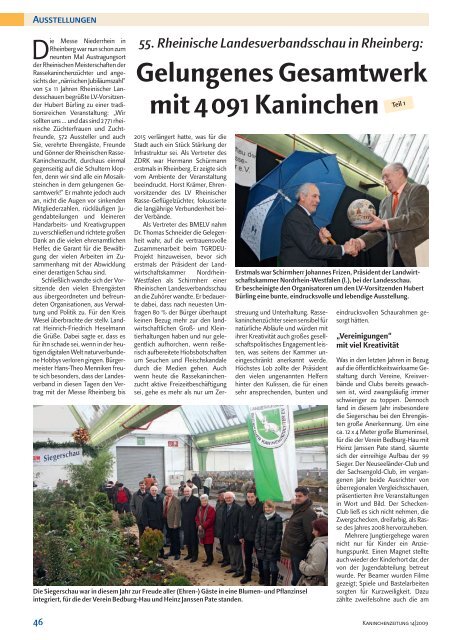 Gelungenes Gesamtwerk mit 4 091 Kaninchen - Kaninchenzeitung.de
