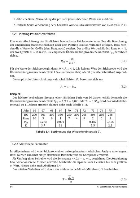 Ingenieurhydrologie I - Institut für Wasserbau und Wasserwirtschaft ...