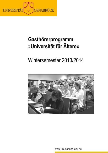 Universität für Ältere - Zentrale Studienberatung Osnabrück: zsb-os.de