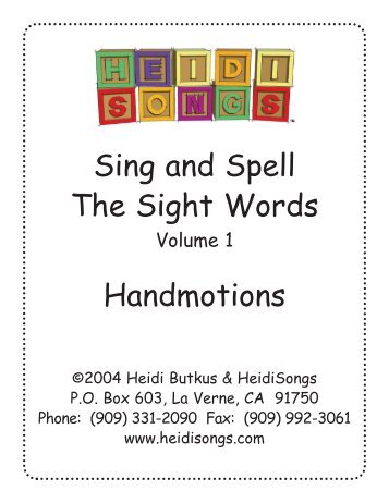 Sing & Spell the Sight Words - Heidi Songs