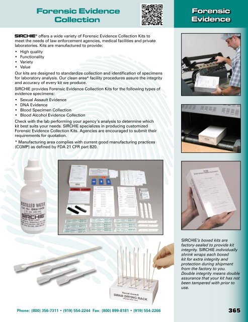 Forensic Evidence Collection - Sirchie