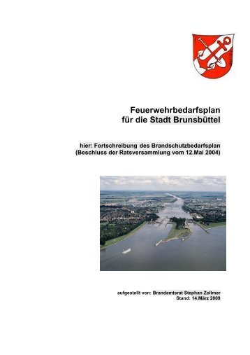 Brandschutzbedarfsplan - Feuerwehr Stadt Brunsbüttel