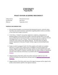 Policy on Non-Academic Misconduct - University of Guelph