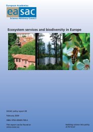 Ecosystem services and biodiversity in Europe - SAZU