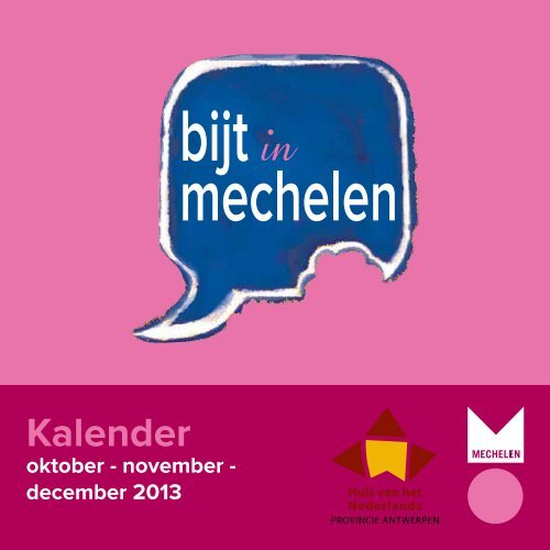 “Bijt in Mechelen”-kalender - Huis van het Nederlands