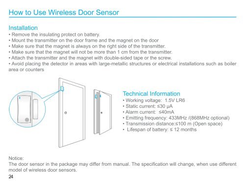 Alarm manual in PDF - Burglar Alarm System