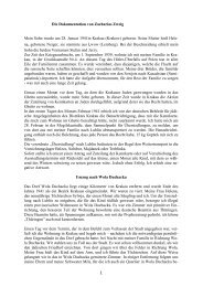 Die Dokumentation von Zacharias Zweig - Stefan Jerzy Zweig