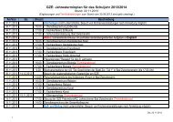 GZE: Jahresterminplan für das Schuljahr 2013/2014 - Gymnasium ...