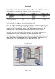 Linde Verfahren - Olles Chemie Seite