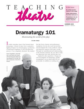 Dramaturgy 101.pdf - Theatre Arts IB