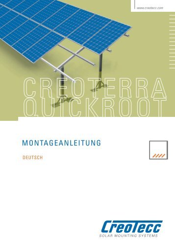 Montageanleitung CREOTERRA QUICKROOT - Creotecc