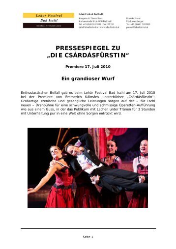 Download als PDF - Lehár Festival in Bad Ischl
