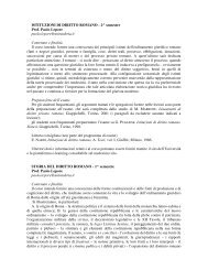 ISTITUZIONI DI DIRITTO ROMANO - 2^ semestre Prof. Paolo Lepore ...