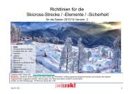 SX Richtlinien für Skicross Strecke SUI 2014 Vers 2 - Swiss Ski KWO