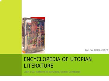 Encyclopedia of Utopian Literature - Programs and Courses ...