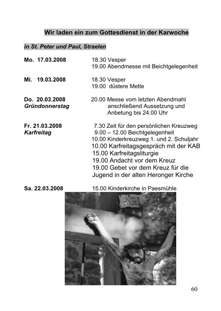 Pfarrbrief Ostern 08 - Kirche Straelen