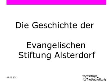 Die Geschichte der Evangelischen Stiftung Alsterdorf