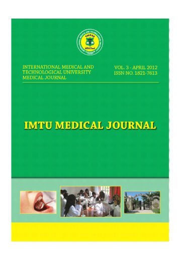 IMTU Medical Journal (Vol.3 - April 2012 ISSN no. 1821 - 7613