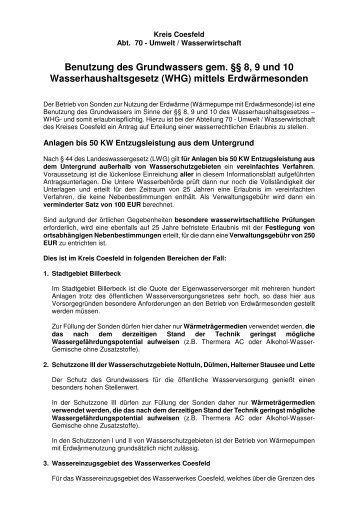 (WHG) mittels Erdwärmesonden - Citeq